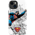 DC Comics Superman Flying Over City Pose iPhone 15 Impact Case